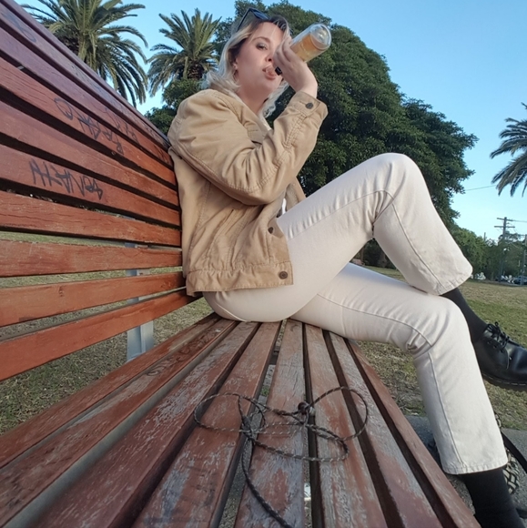 Rollas white straight leg jean - Picture 3 of 8